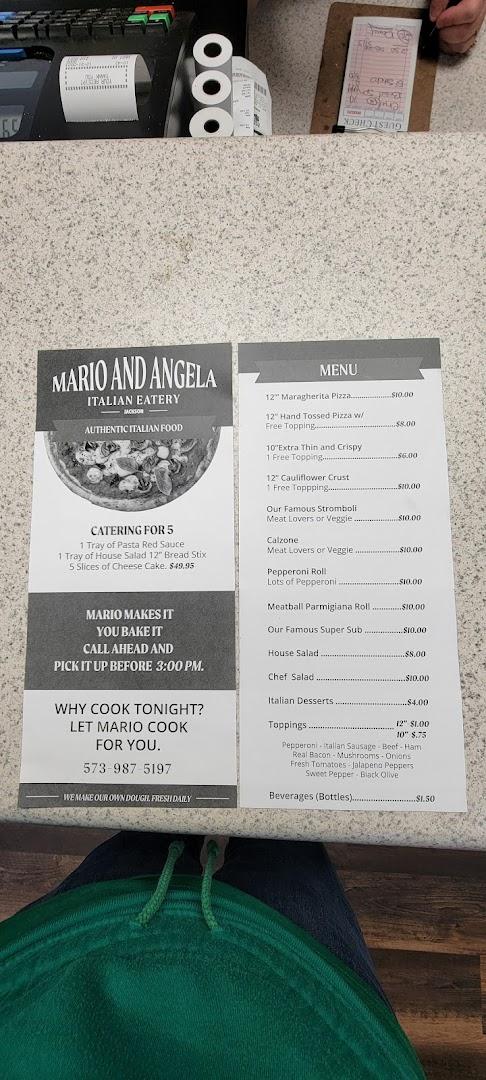 Mario and Angela's Italian Eatery Menu image 1